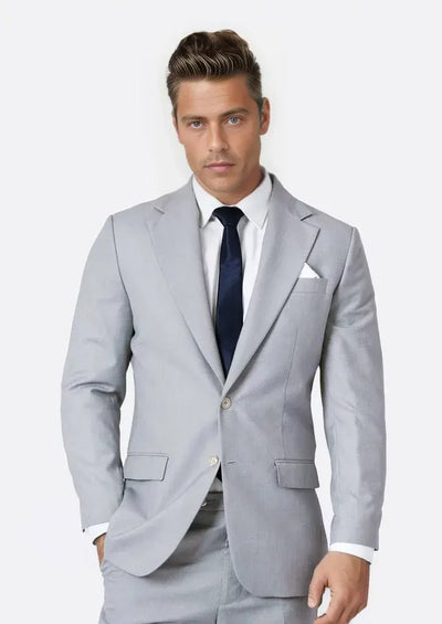 Ellis Powder Grey Twill Suit - SARTORO