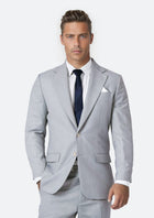 Ellis Powder Grey Twill Suit - SARTORO269