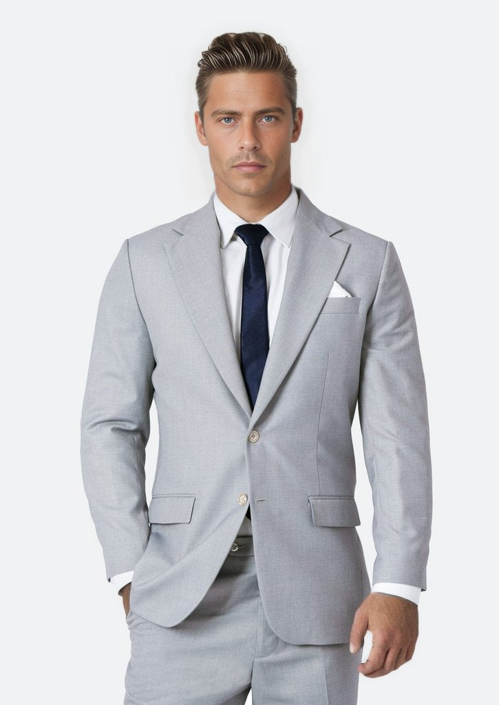 Ellis Powder Grey Twill Suit - SARTORO