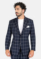 Ellis Regal Navy Windowpane Suit - SARTORO