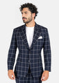 Ellis Regal Navy Windowpane Suit - SARTORO