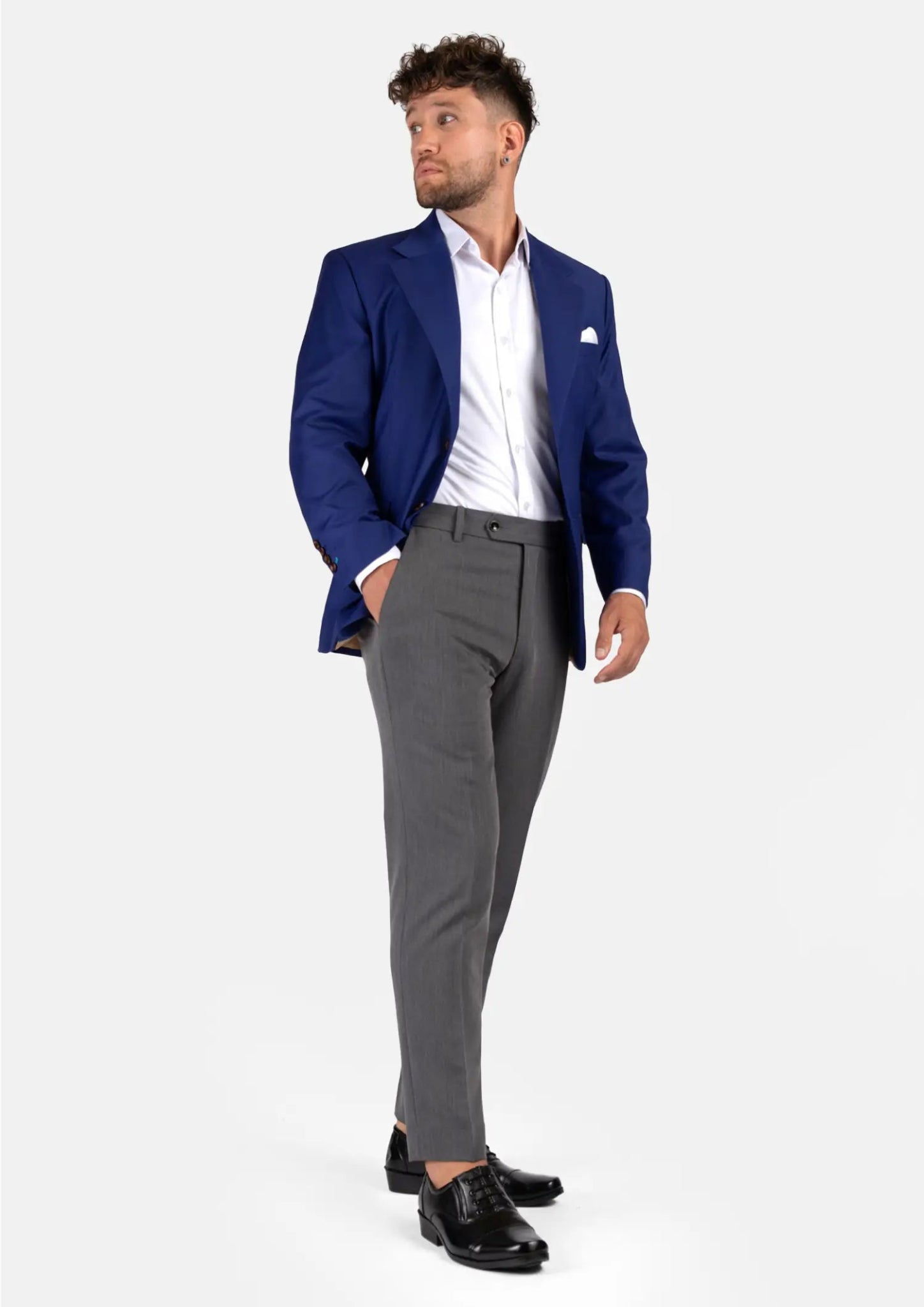 Ellis Royal Blue Twill Jacket - SARTORO