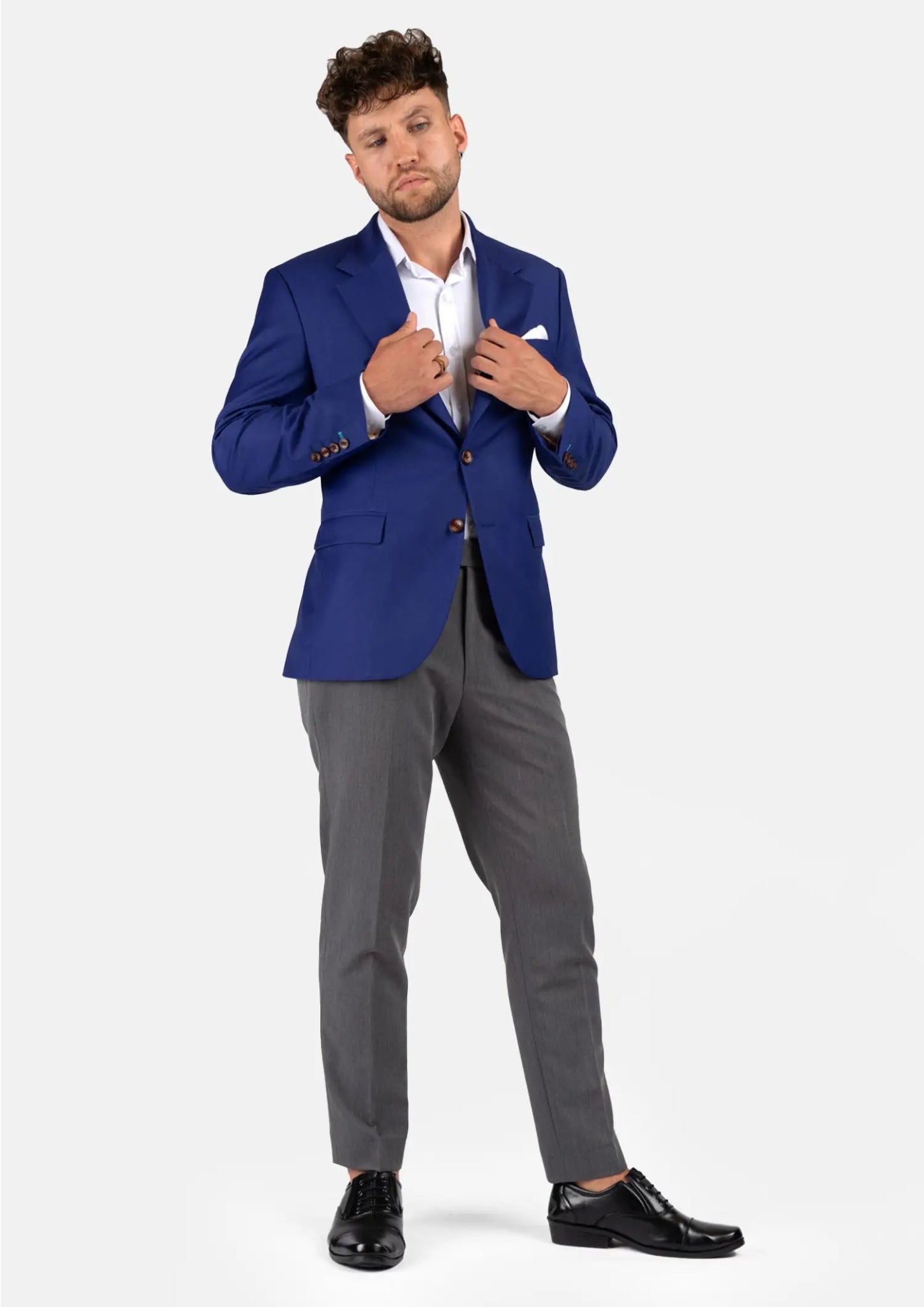Ellis Royal Blue Twill Jacket - SARTORO