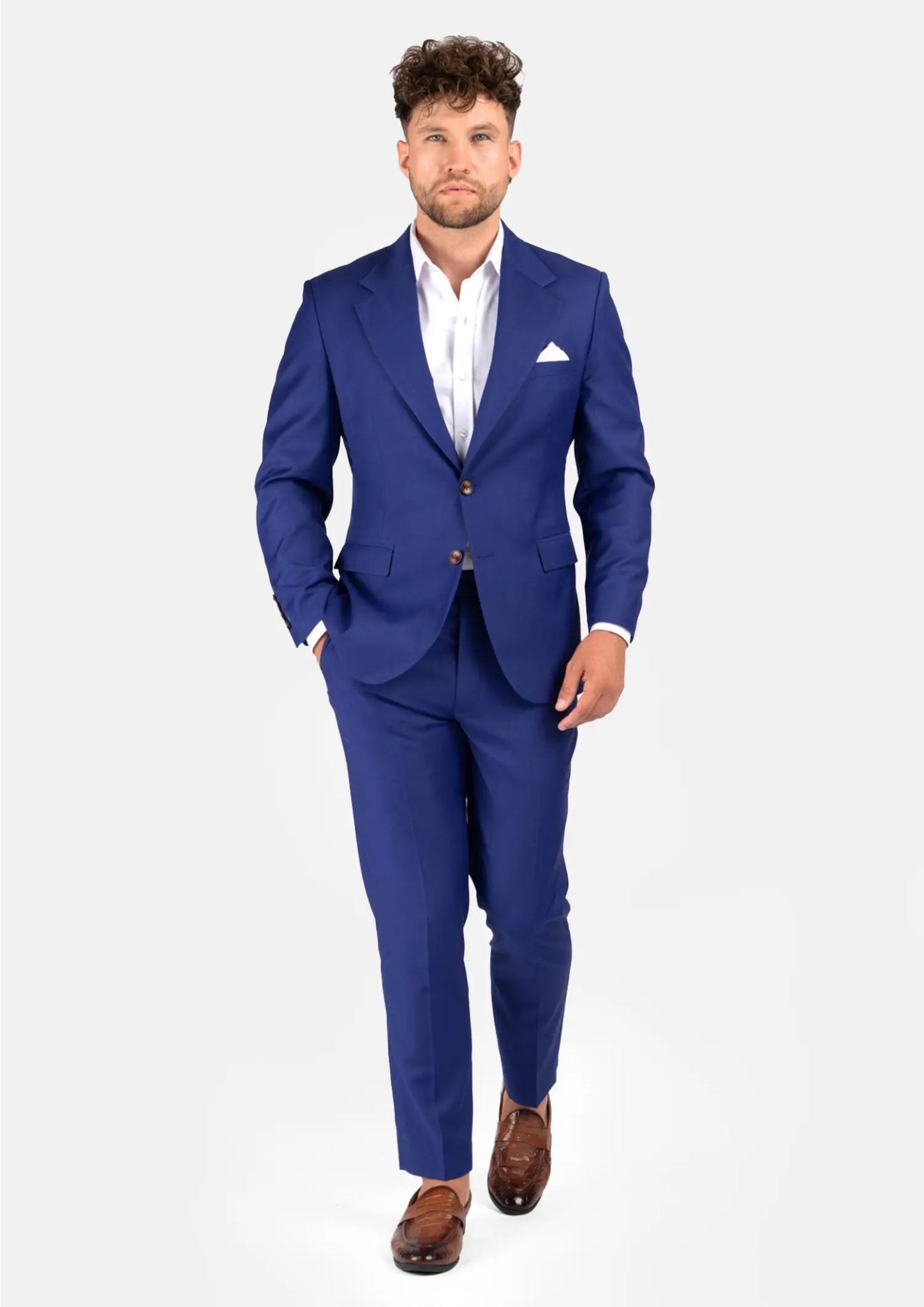 Ellis Royal Blue Twill Suit - SARTORO