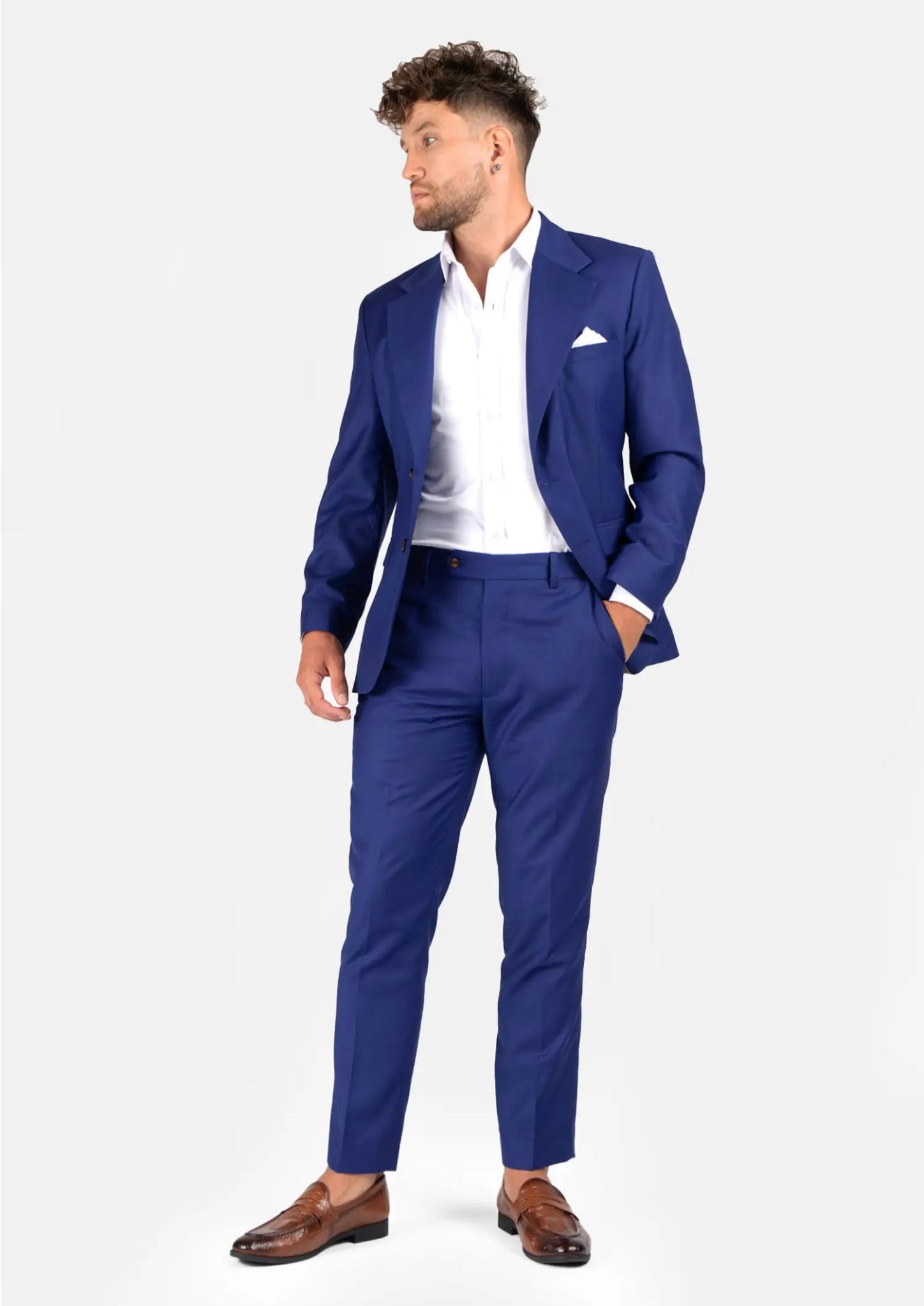 Men's Ellis Royal Blue Twill Suit | SARTORO Men's Ellis Royal Blue Twill Suit | SARTORO