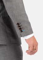 Ellis Spanish Grey Prince Of Wales Jacket - SARTORO764