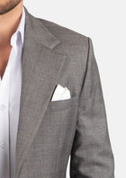 Ellis Spanish Grey Prince Of Wales Jacket - SARTORO921