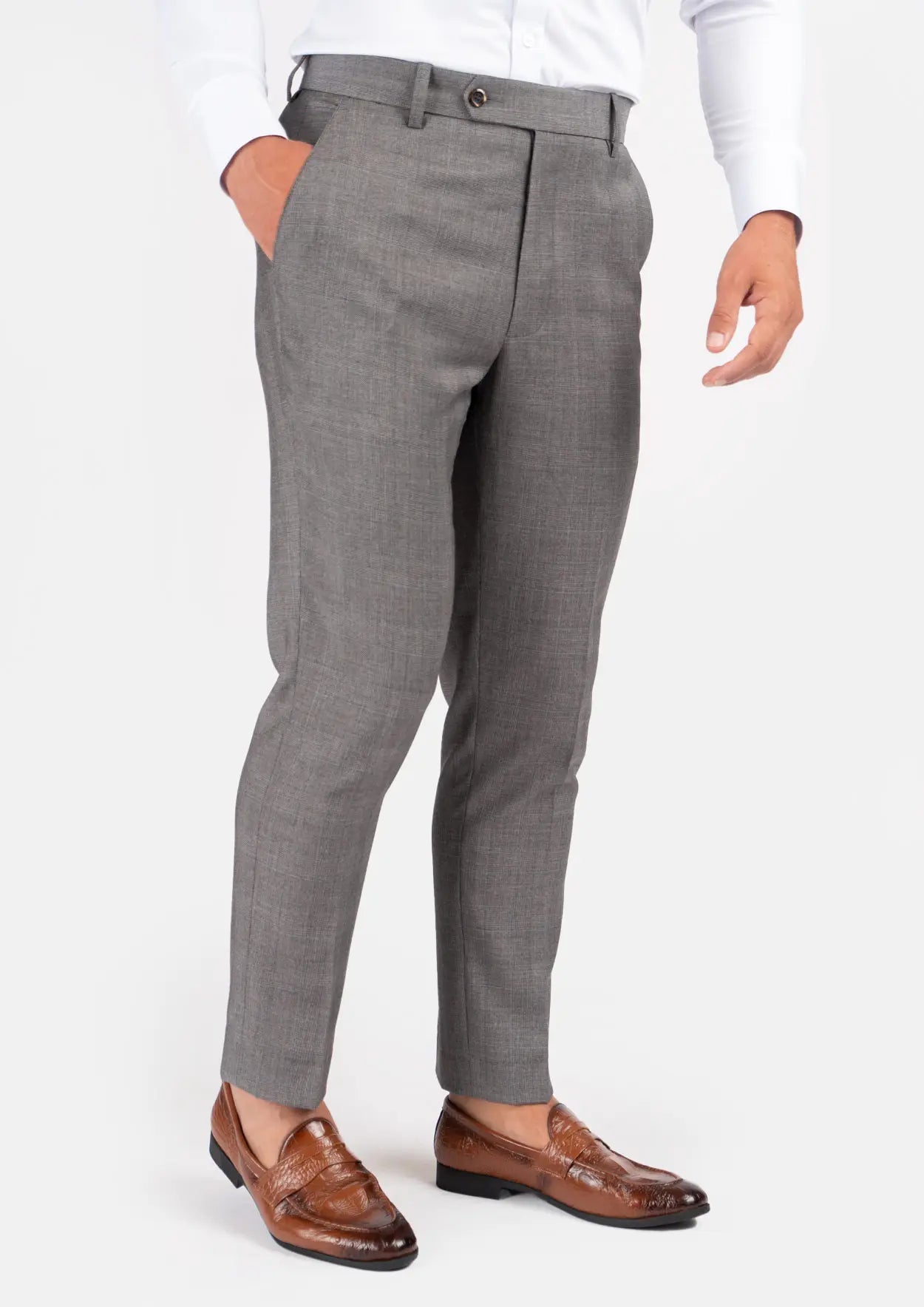 Ellis Spanish Grey Prince Of Wales Suit - SARTORO
