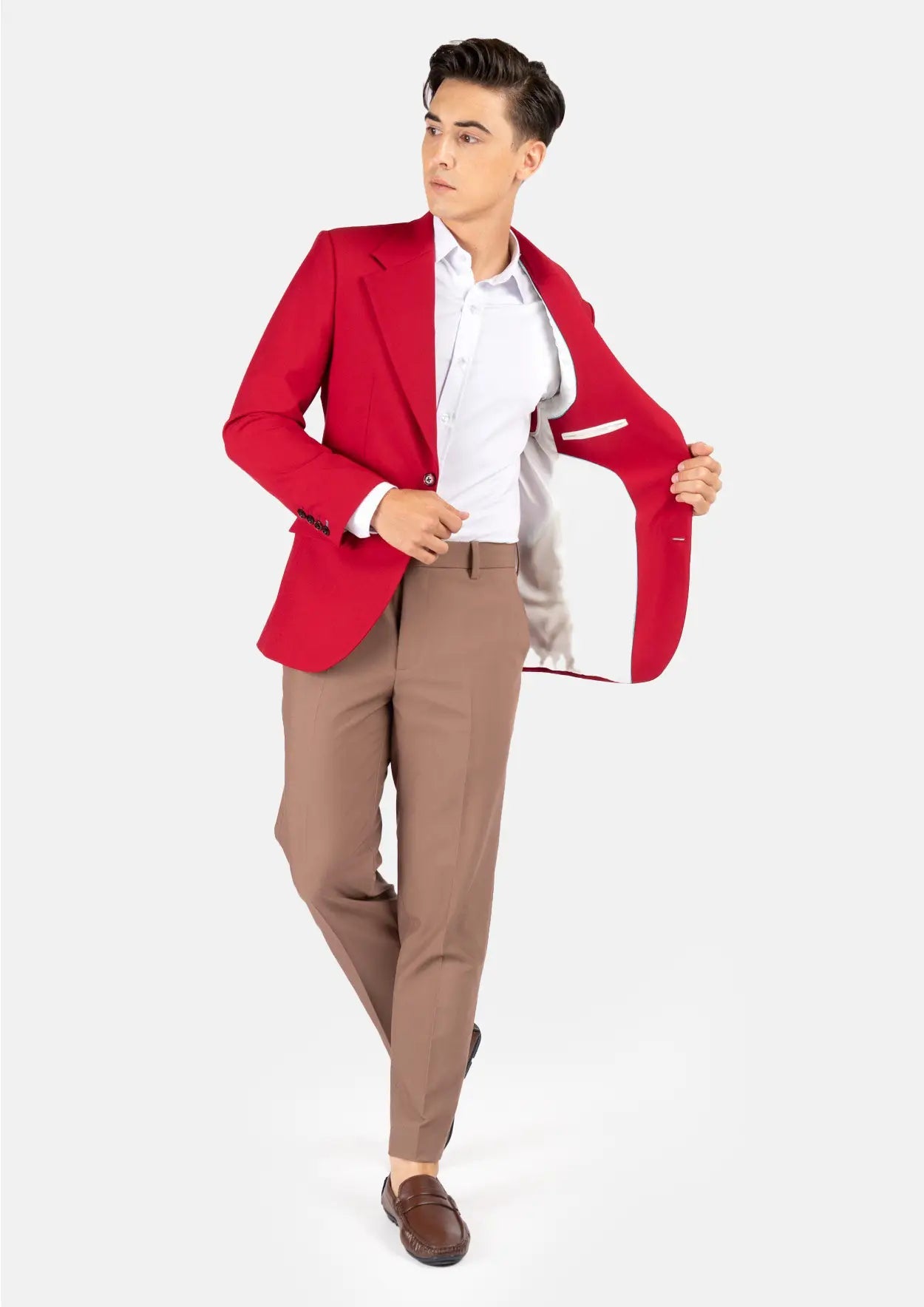 Ellis Spanish Red Stretch Jacket - SARTORO