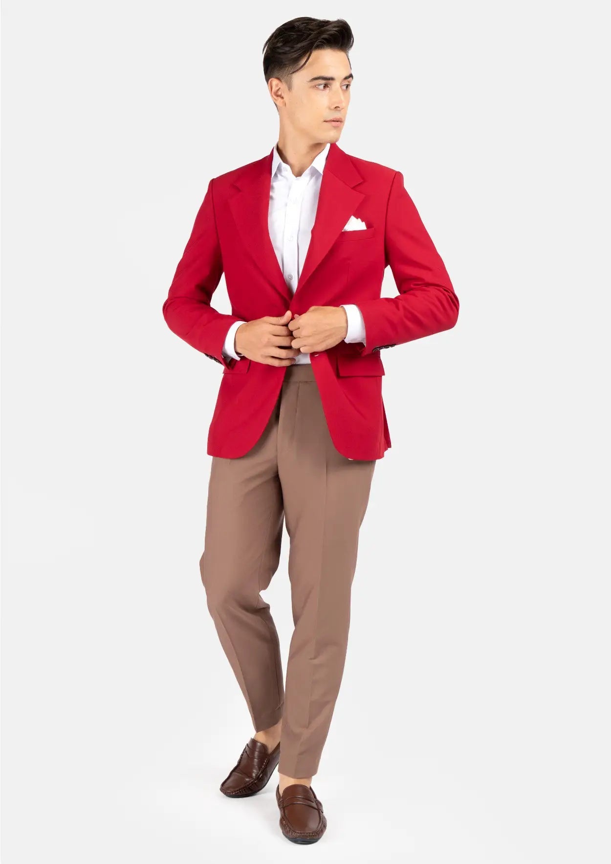 Ellis Spanish Red Stretch Jacket - SARTORO