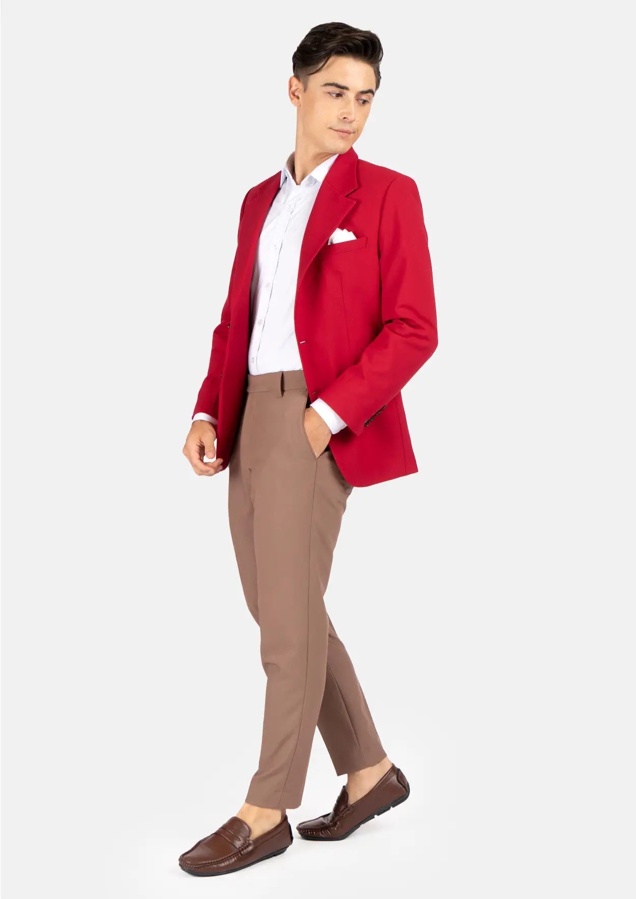 Ellis Spanish Red Stretch Jacket - SARTORO
