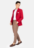 Ellis Spanish Red Stretch Jacket - SARTORO937