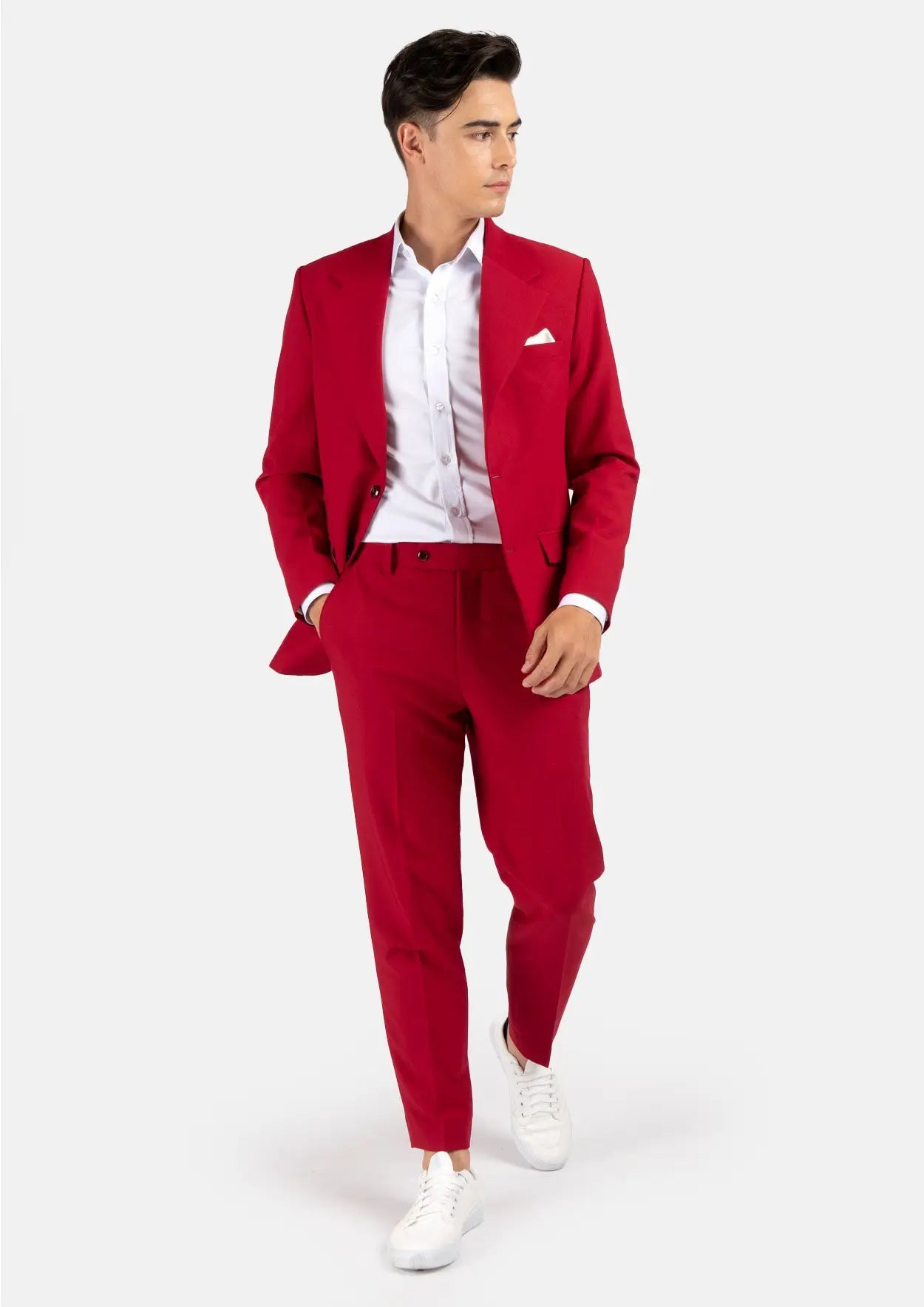Ellis Spanish Red Stretch Suit - SARTORO