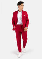 Ellis Spanish Red Stretch Suit - SARTORO259