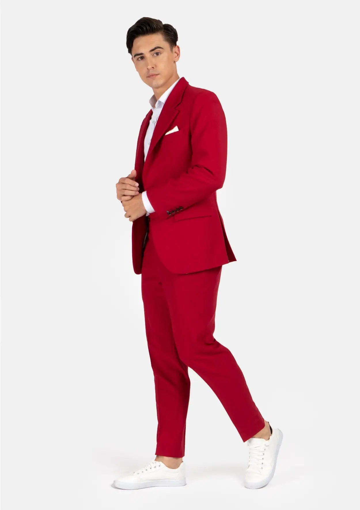 Ellis Spanish Red Stretch Suit - SARTORO