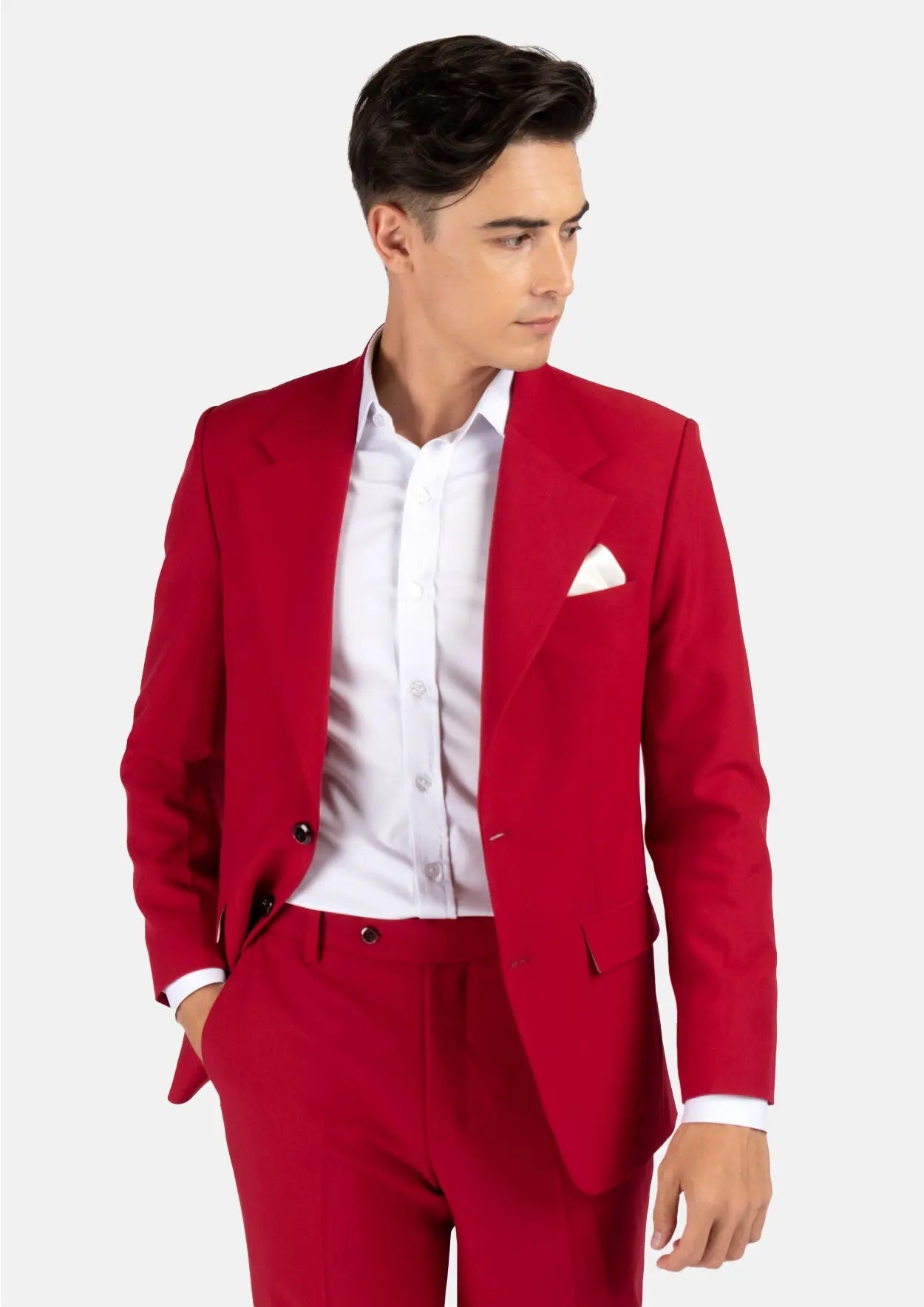 Red stretch Woman Suit