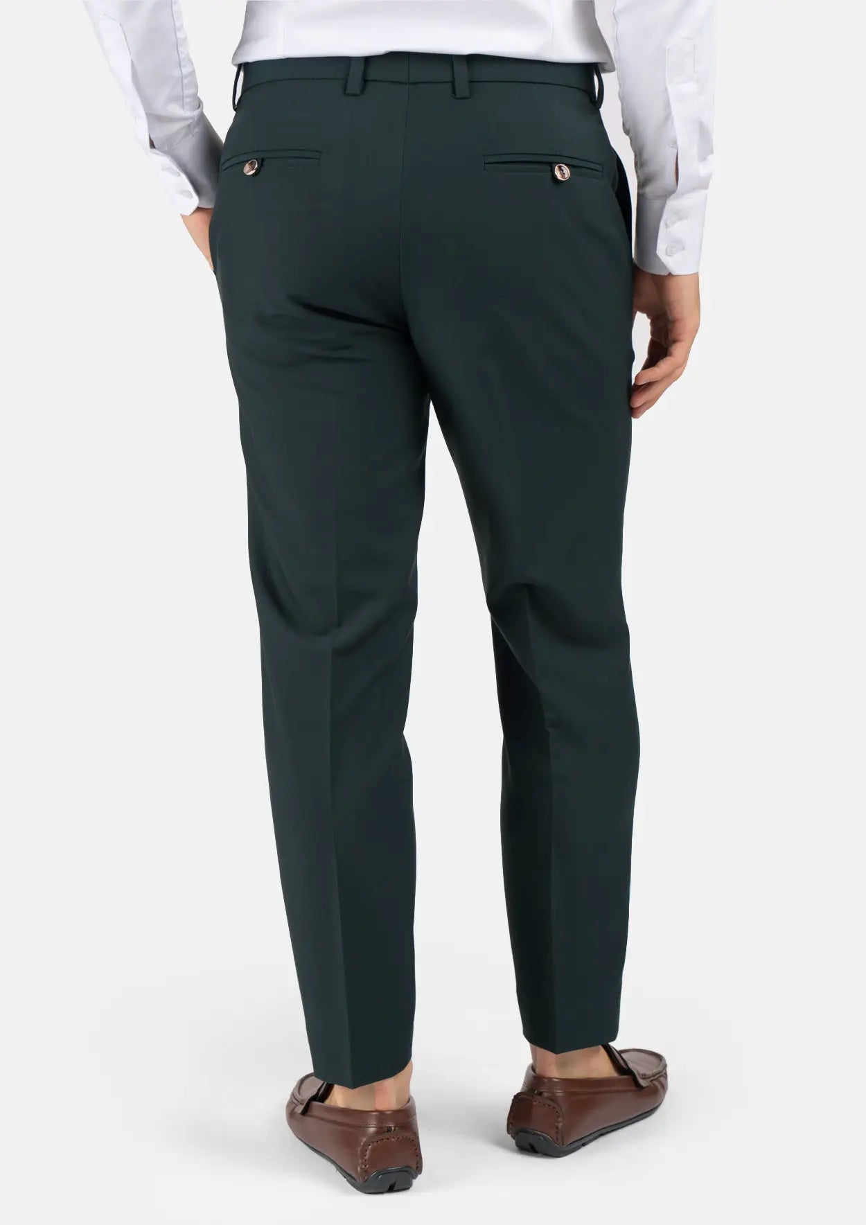 Emerald Green Stretch Pants - SARTORO