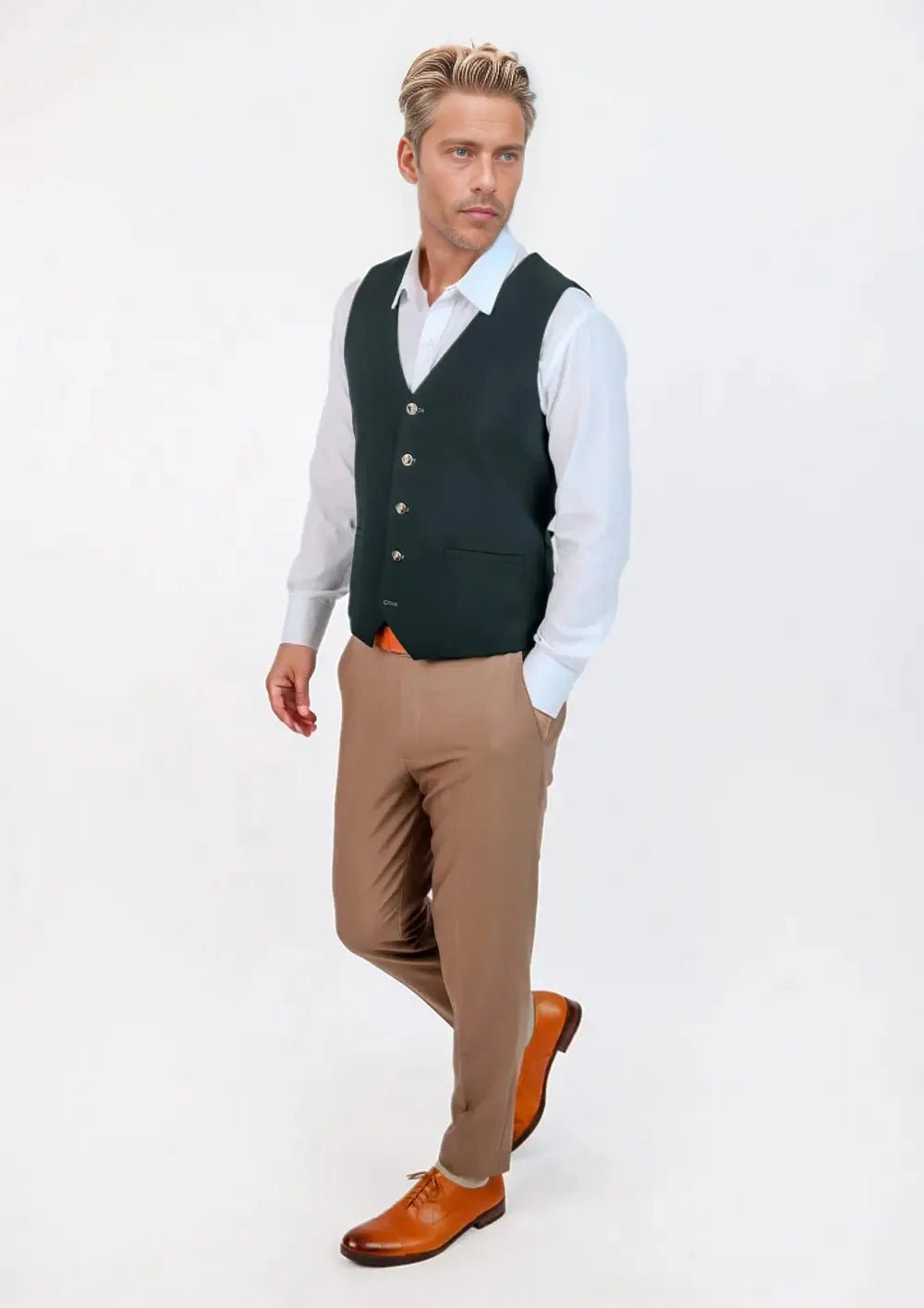 Emerald Green Vest - SARTORO