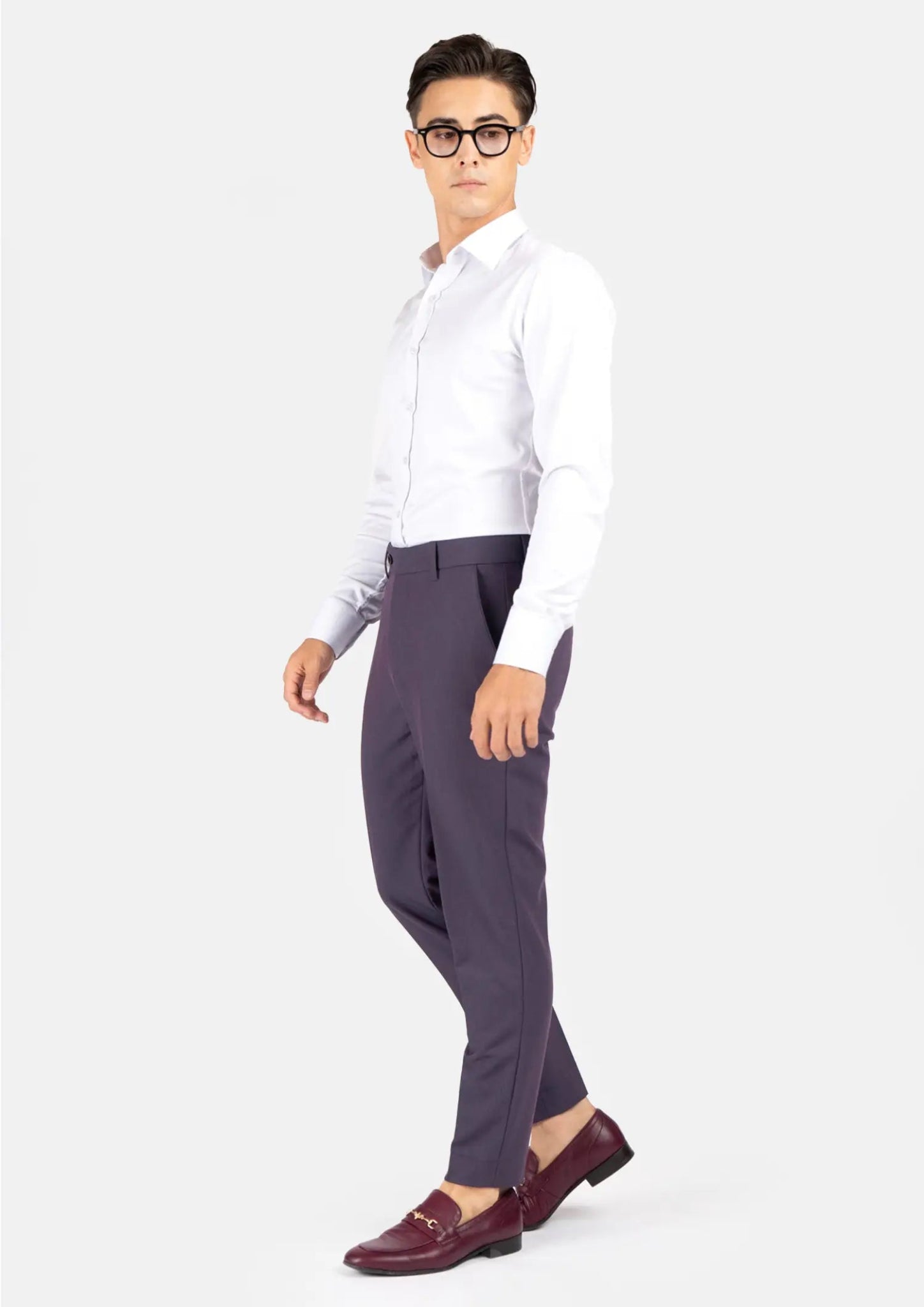 Eminence Purple Stretch Pants - SARTORO