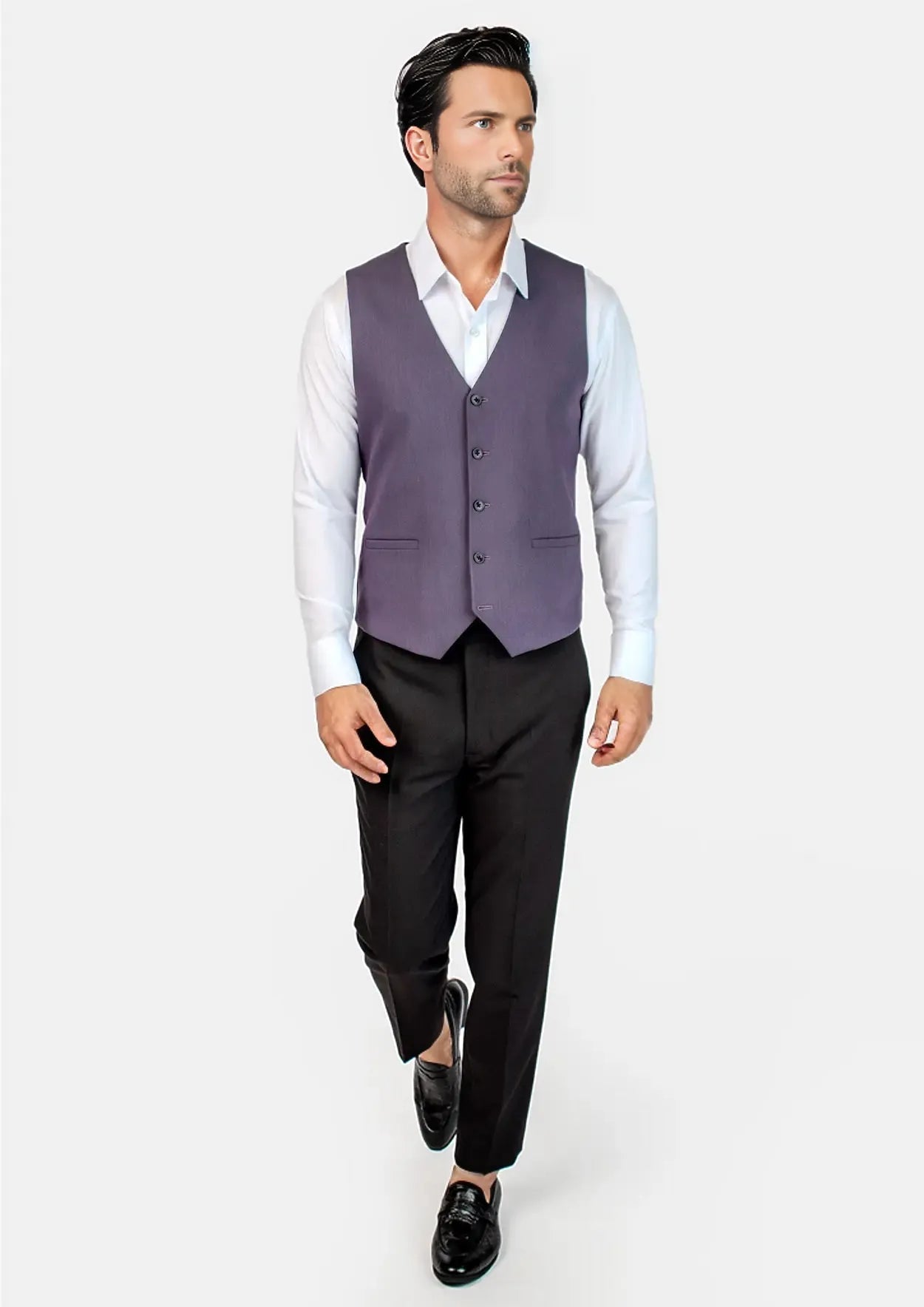 purple dress vest Solid Purple Rental Vest