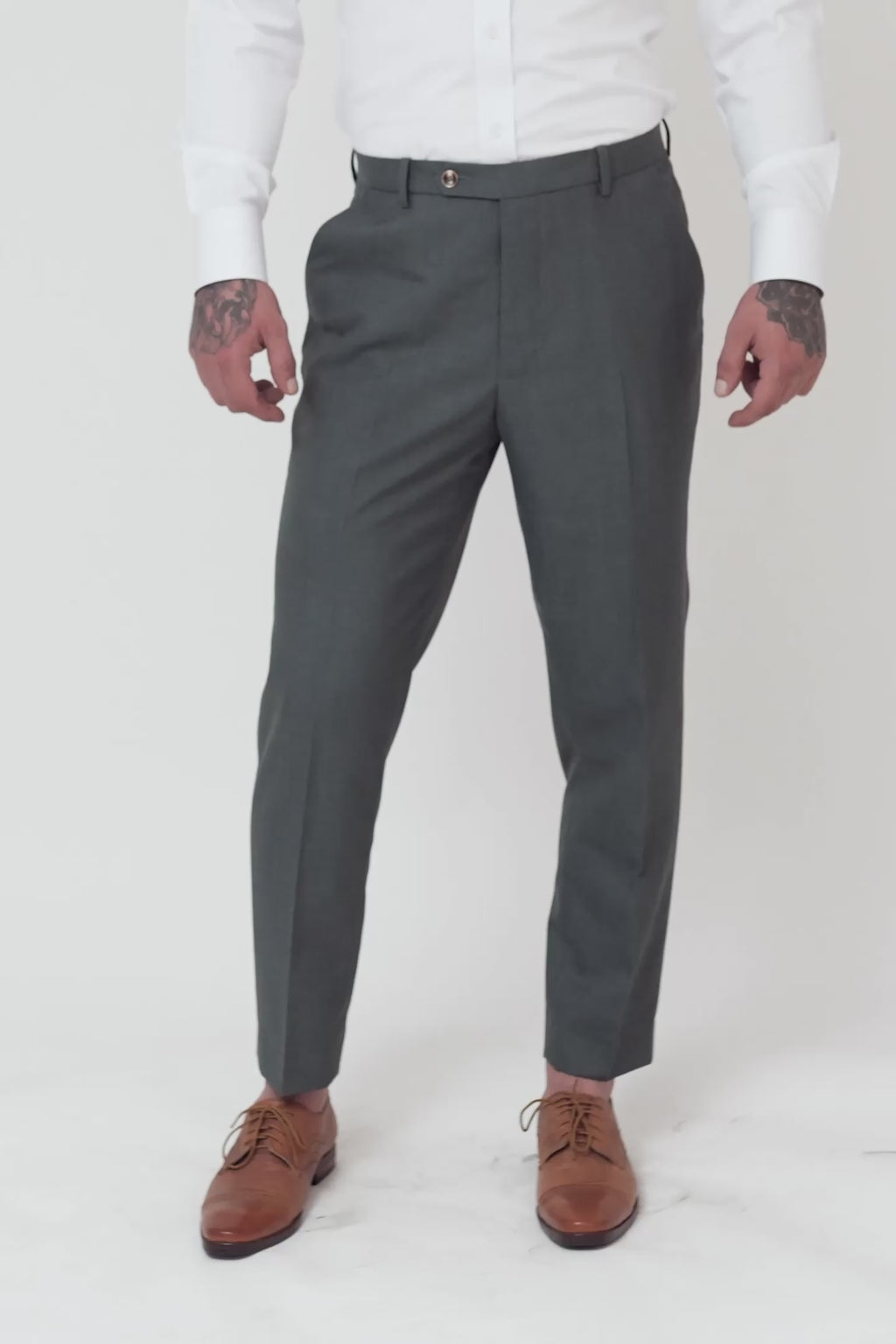 Sage Sharkskin Pants