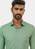 Forest Green Egyptian Cotton Broadcloth Shirt - SARTORO