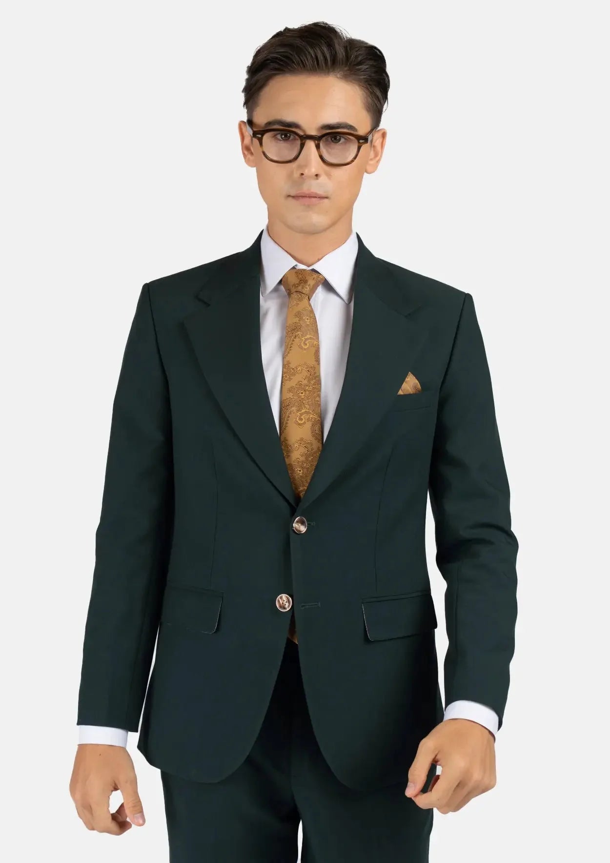 Forest Green Stretch Suit - Yoder Party - SARTORO