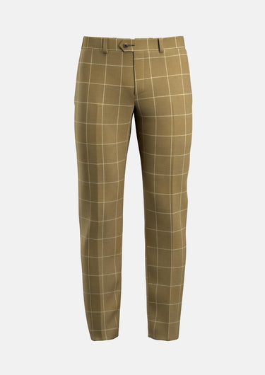 Gold Windowpane Pants - SARTORO