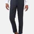 Graphite Blue Microcheck Pants - SARTORO