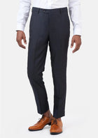 Graphite Blue Microcheck Pants - SARTORO902