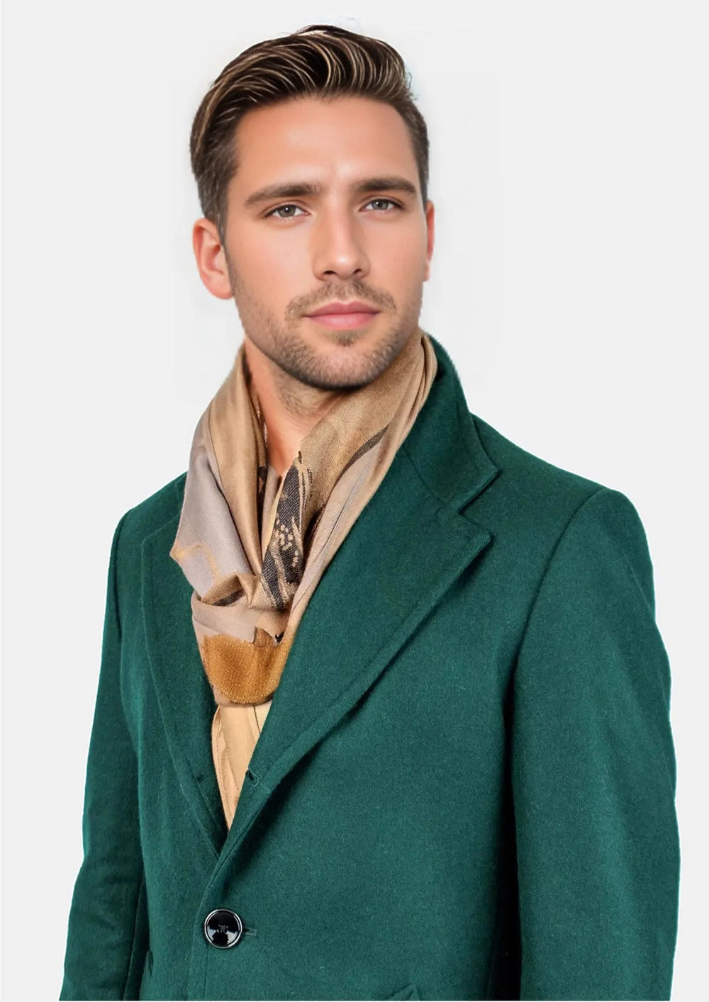 Green Classic Overcoat - SARTORO