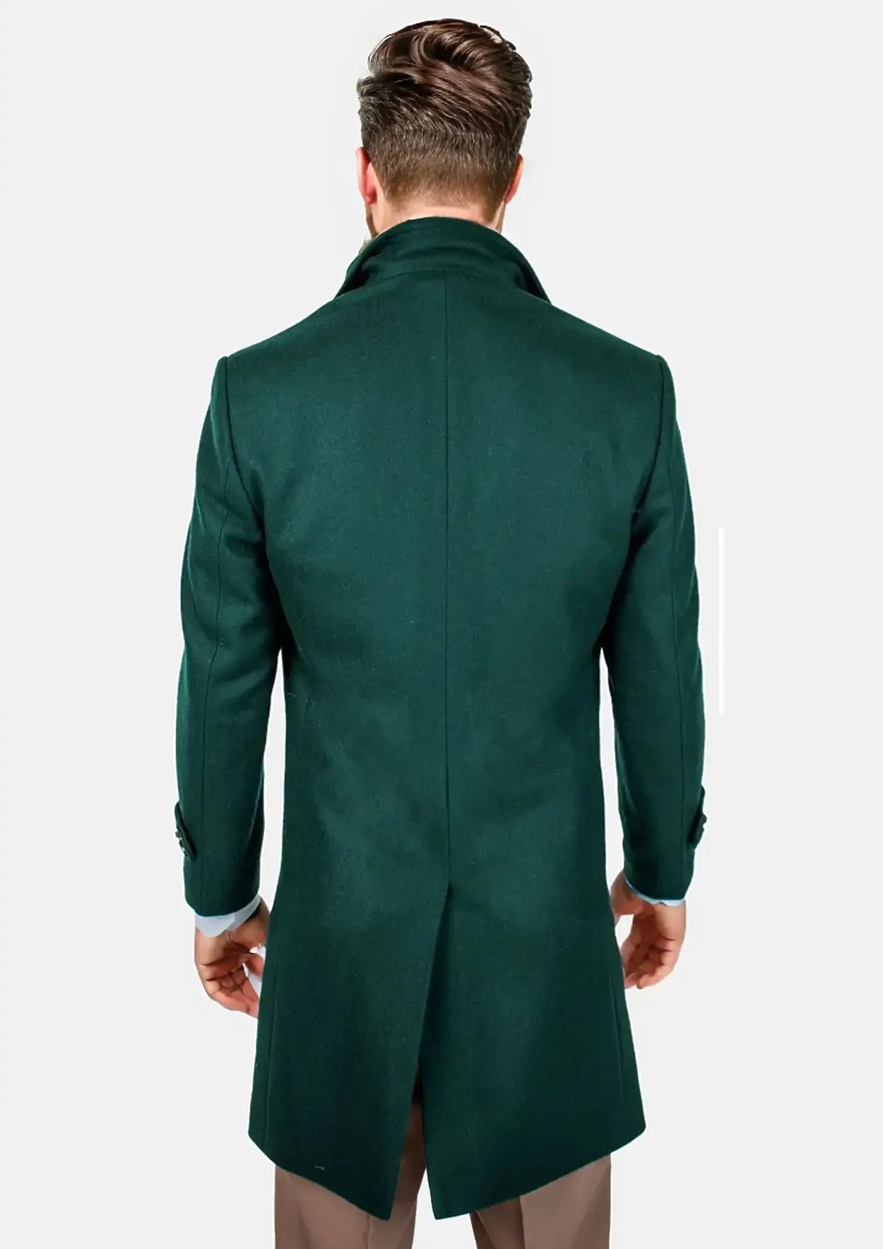 Green Classic Overcoat - SARTORO