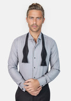 Grey Bamboo Tuxedo Shirt - SARTORO954