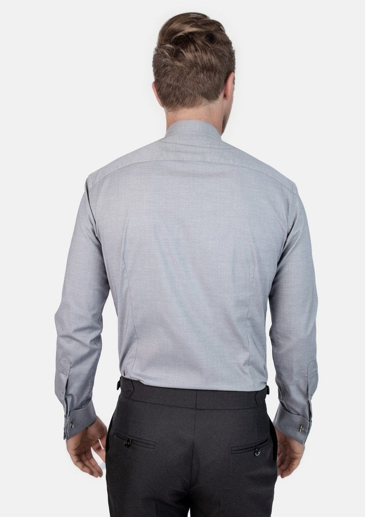 Grey Bamboo Tuxedo Shirt - SARTORO