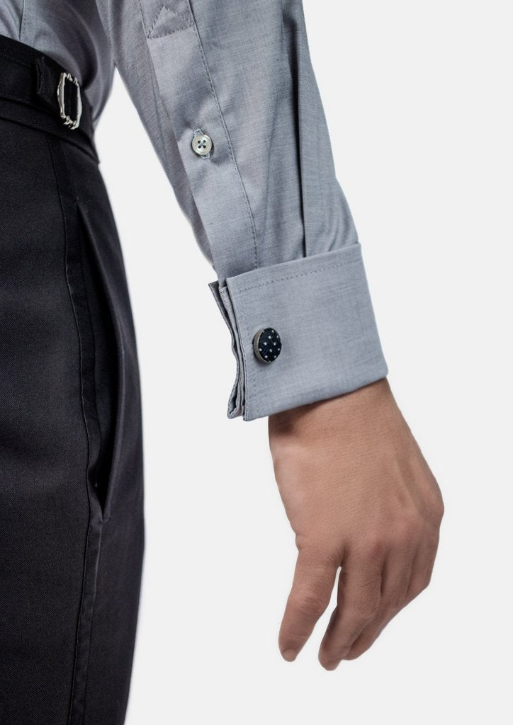 Grey Bamboo Tuxedo Shirt - SARTORO