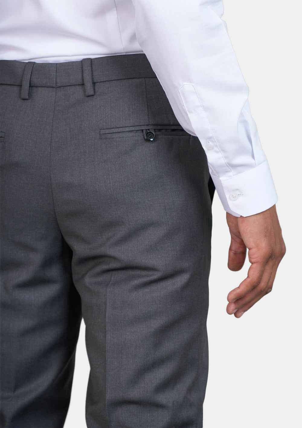 Grey Charcoal Crosshatch Pants - SARTORO