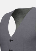 Grey Charcoal Crosshatch Vest - SARTORO