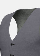 Grey Charcoal Crosshatch Vest - SARTORO918