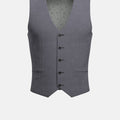 Grey Charcoal Crosshatch Vest - SARTORO