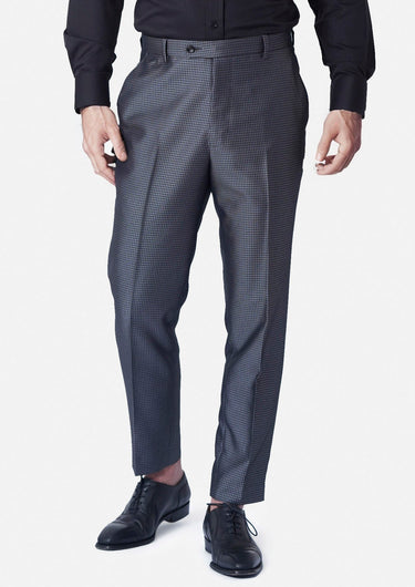 Grey Microcheck Pants - SARTORO