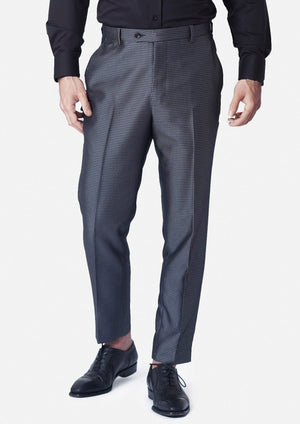 Grey Microcheck Pants