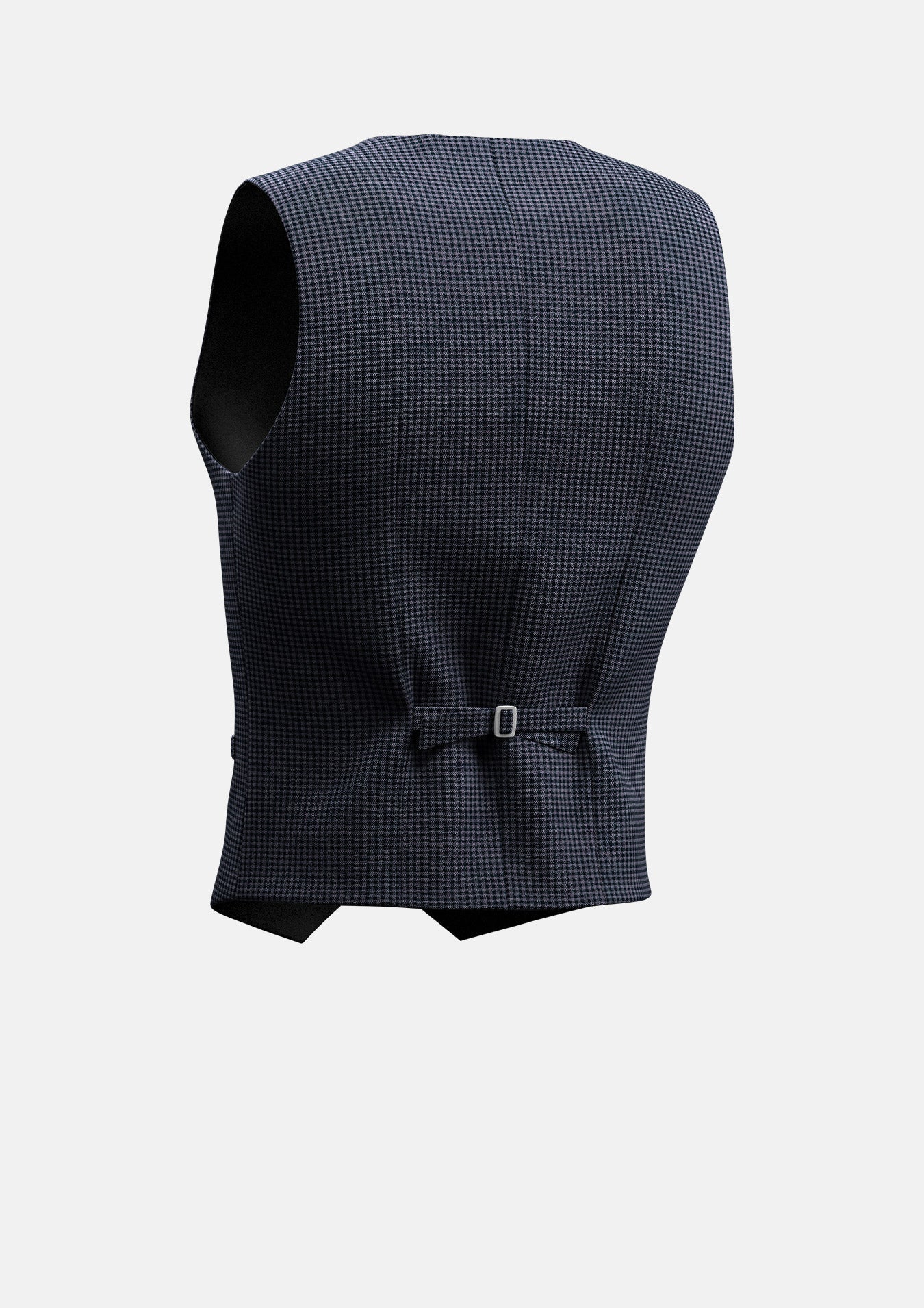 Grey Microcheck Vest - SARTORO