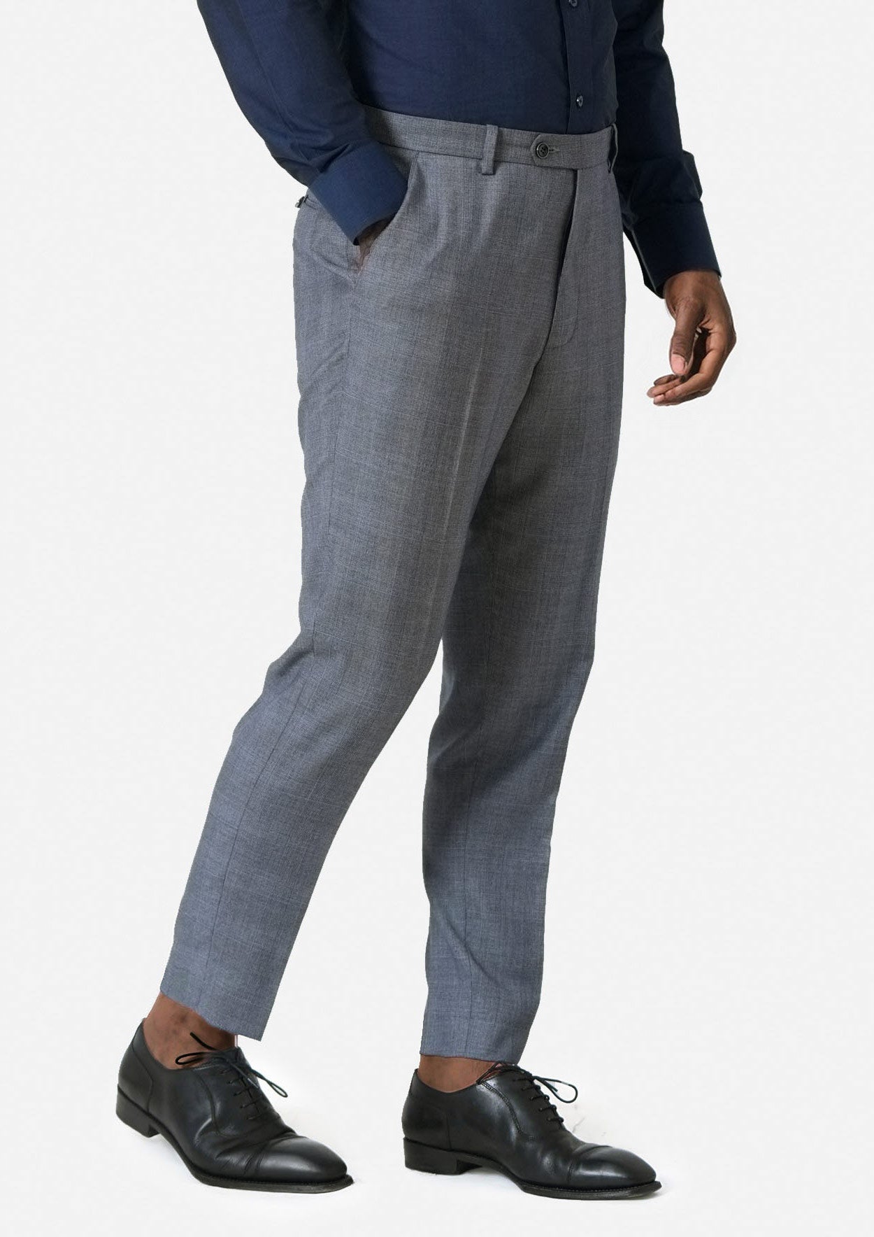 Grey Prince of Wales Pants - SARTORO