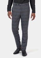 Dark Grey Prince of Wales Pants - SARTORO950