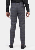 Dark Grey Prince of Wales Pants - SARTORO