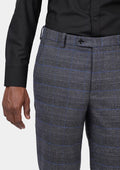 Dark Grey Prince of Wales Pants - SARTORO