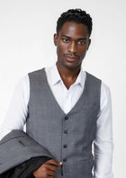 Grey Prince of Wales Vest - SARTORO510