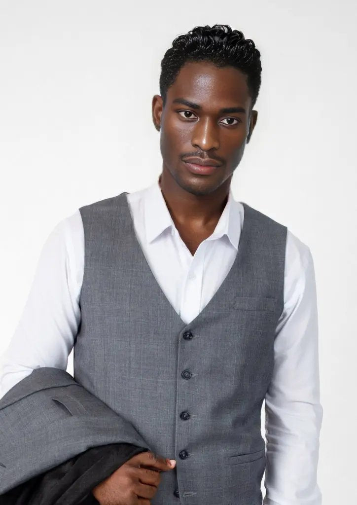 Grey Prince of Wales Vest - SARTORO