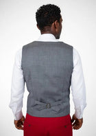 Grey Prince of Wales Vest - SARTORO139