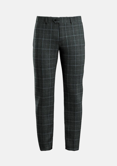 Grey Two-Tone Plaid Pants - SARTORO